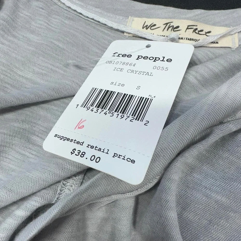 NWT Free People Light-Weight Heathered Grey Tunic